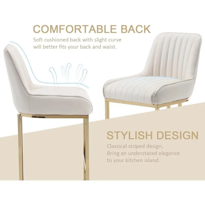 مقعد مرتفع للمطبخ، كرسي جزيرة، تصميم كراسي، كراسي بار بيضاء، ارتفاع جلدي قابل للتعديل، كرسي من الخيزران للبار #4