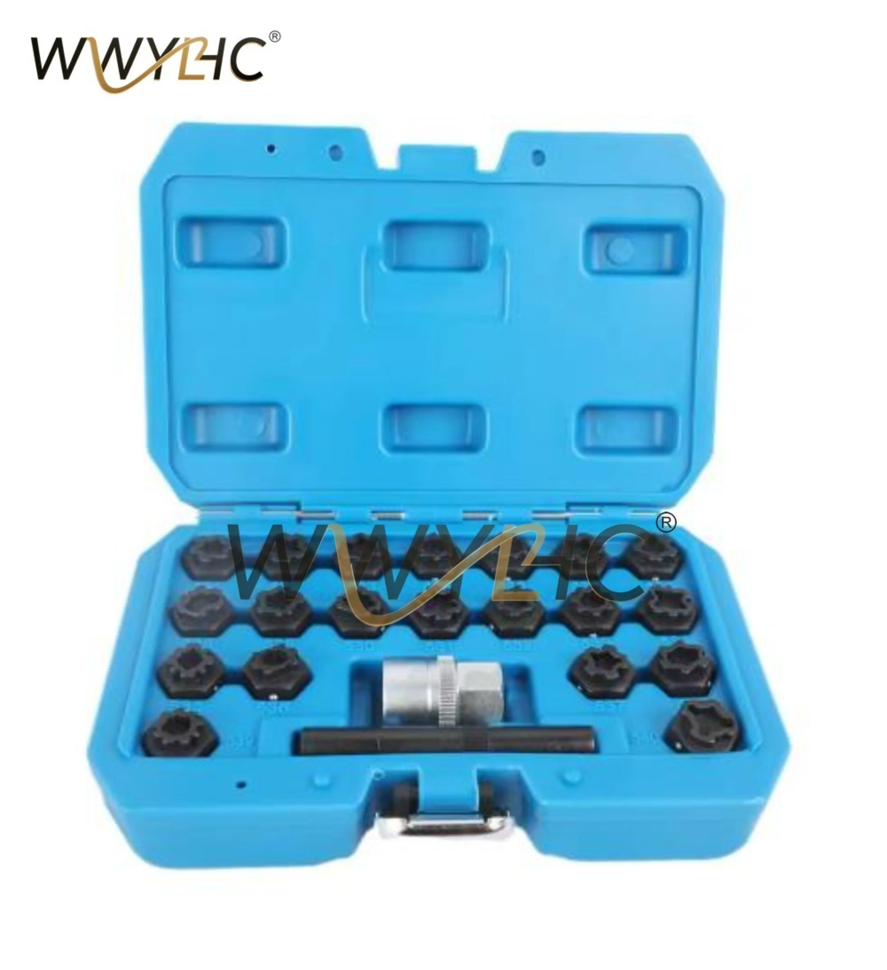 New 22pcs Wheel Lock Lug Nut Removal Key Socket Set Anti-Theft Screw Kit for  521-540 Anti-Theft Screw Sleeve
