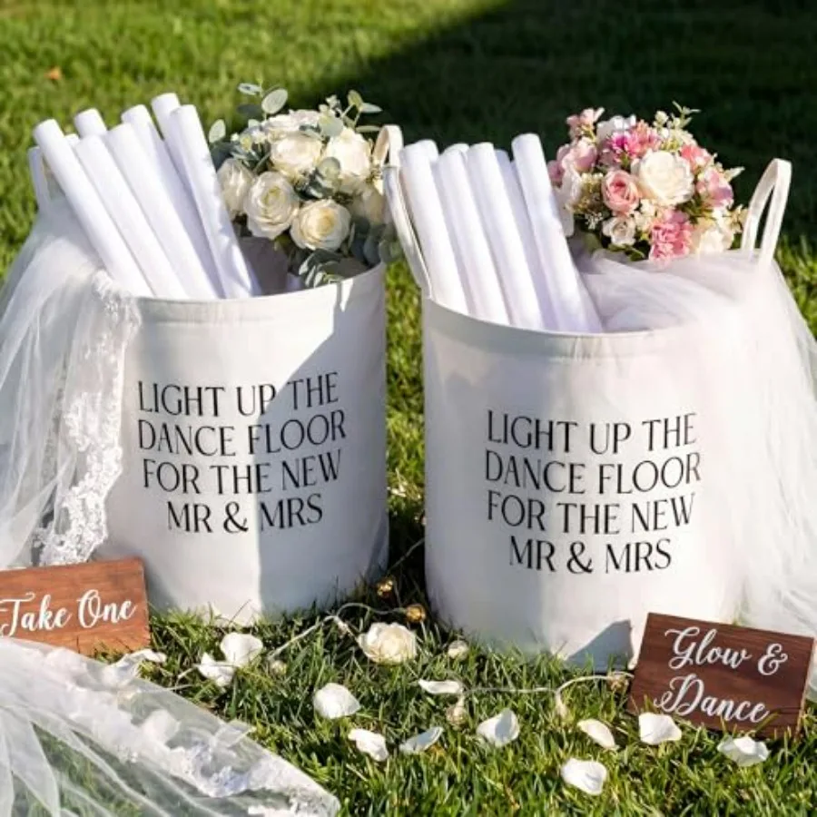 

2 Pcs White s Felt Storage s for Holding Flowers Glow Sticks for Picnics Decoration Party Favors Gift Garden