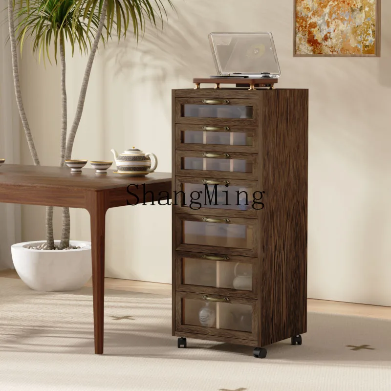 ZYY Exquisite medieval culture new jewelry cabinet drawer type dental cabinet tea room tea cup tea set locker multi-layer