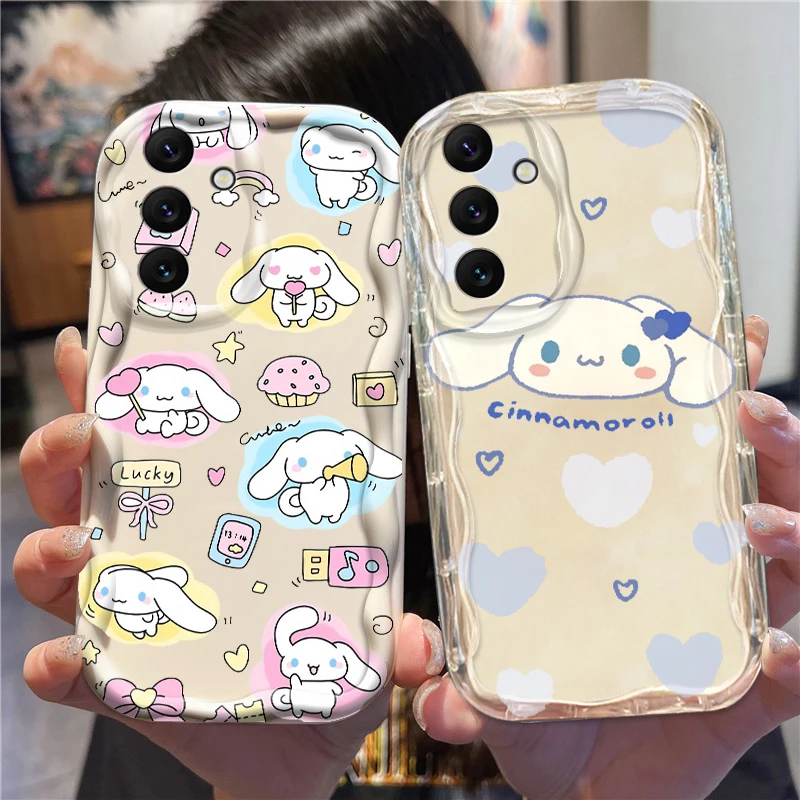 

Sanrio Pochacco Cinnamoroll For Samsung A55 A54 A53 A52 A35 A34 A33 A32 A25 A24 A23 A22 A21S A15 A13 A14 5G Wave Oil TPU