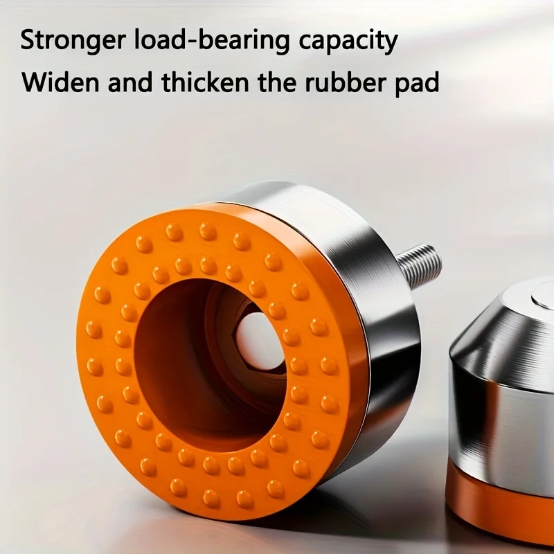 [4 قطع من أقدام التسوية شديدة التحمل] 4 قطع أقدام تسوية قابلة للتعديل شديدة التحمل |   وسادات قاعدة من الفولاذ المقاوم للصدأ صامتة غير قابلة للانزلاق M6