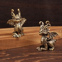 Little Flying Dragon Statue Home Decor Figure Ornament Brass Magic Dragon Ornament Home Decoration