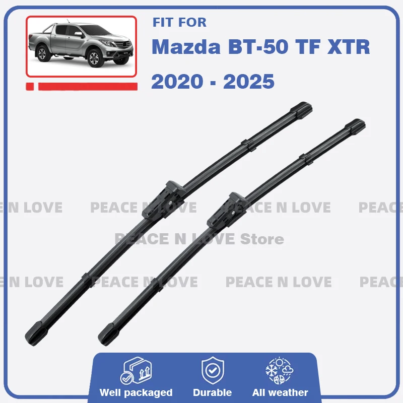 

Передние щетки стеклоочистителя для Mazda BT-50 TF XTR GT 2020-2025 2 шт., резиновые щетки для лобового стекла, автомобильные аксессуары 2021
