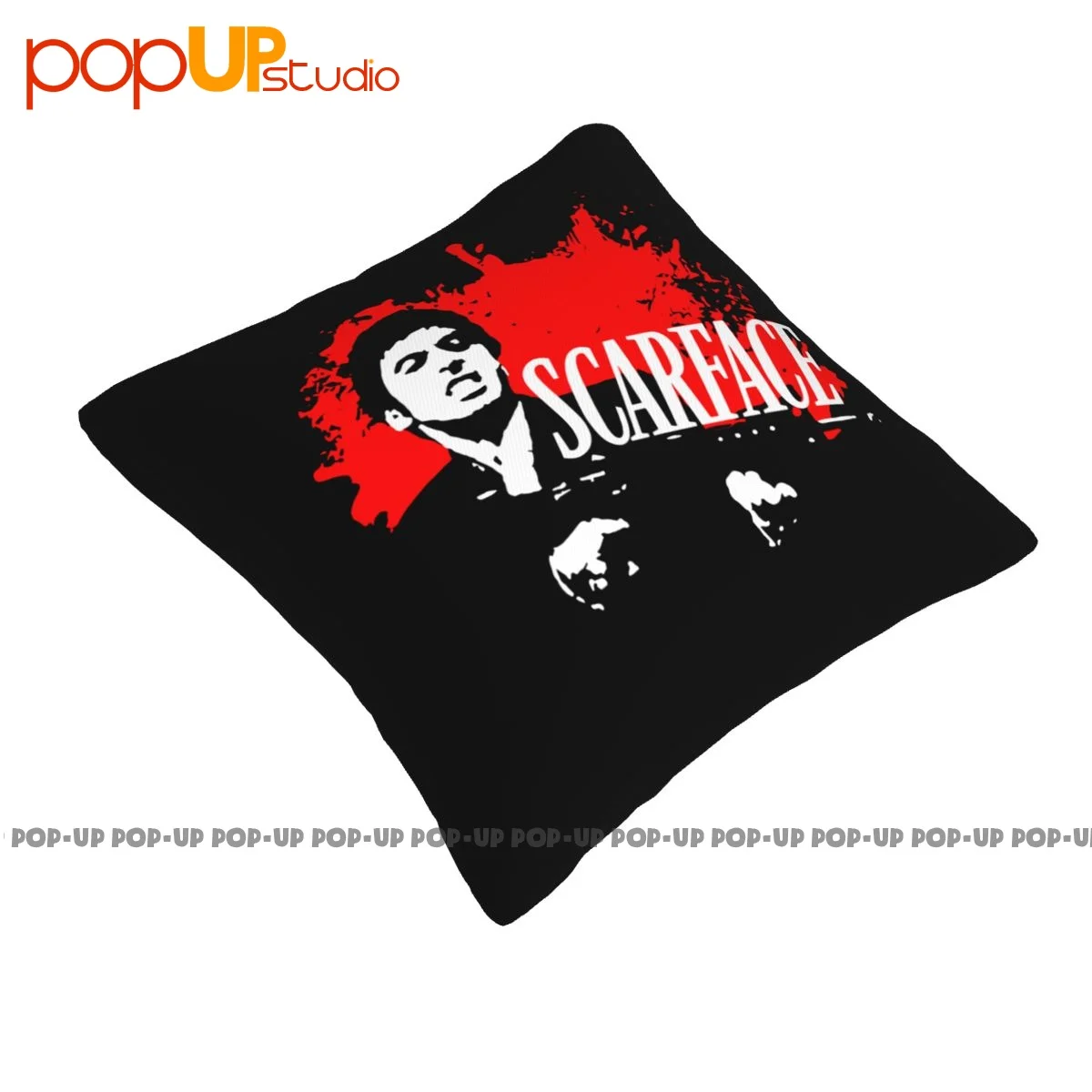 Custom Scarface Tony Montana Blood Splatter Little Friend Pacino Gangster Pillowcase Throw Pillow Cover For Sofa