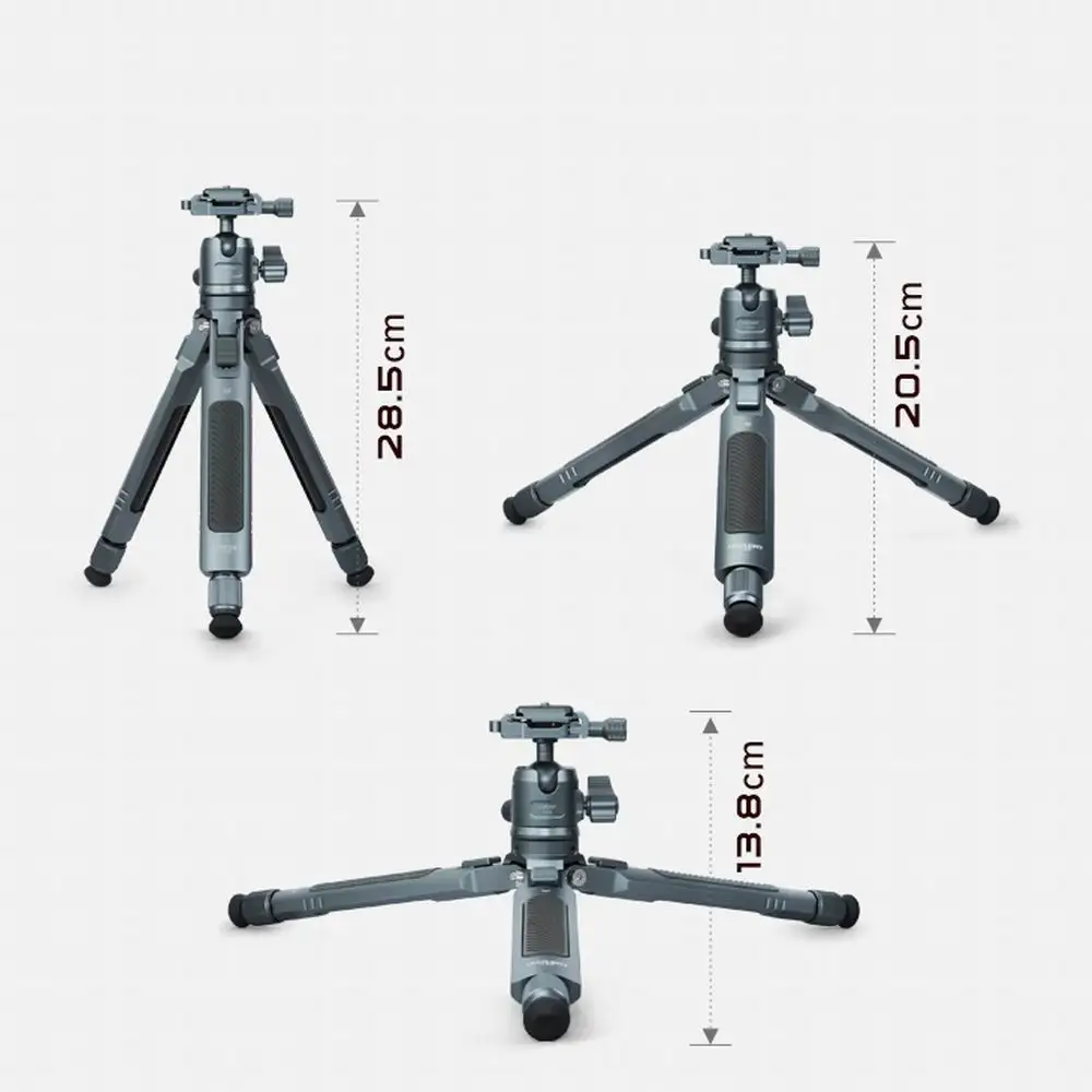Telescopic Carbon Fiber Desktop Tripod with 1/4