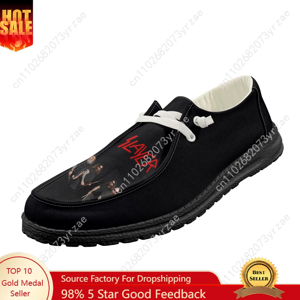 

Slayer Casual Shoes Mens Womens Breathable Flat Footwear Casual Indoor Outdoor Lightweight Shoe Patterns Text Customized Shoes