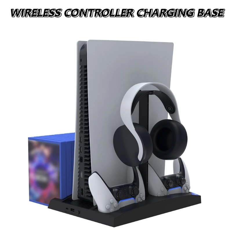 Vertical Consoles Stand with Controller Efficient Cooling Fan for P5 87HC