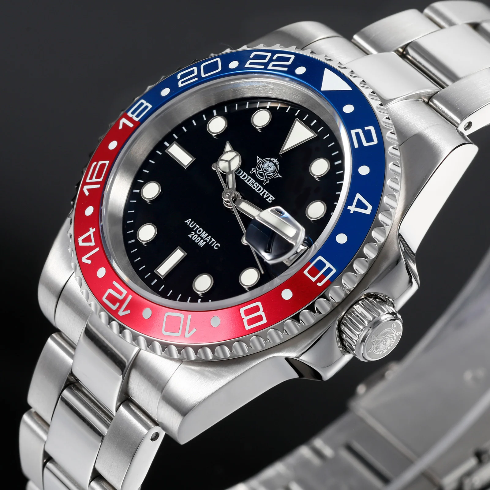 ADDIESDIVE AD2503 Automatic Mechanical Watches Stainless Steel Sapphire Glass 200M Waterproof Japan 8215 Mens Diver Watch Luxury