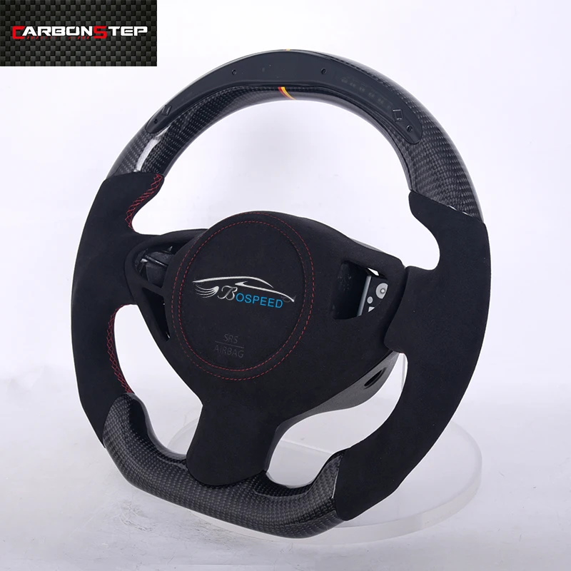 

Suede Leather Carbon Fiber Led Steering Wheel For Nissan Navara Patrol Y61 Y62 Qashqai 370Z Nissan GTR R35 350Z Sports Cars