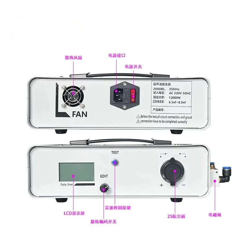 

Portable 28KHZ 1200W 35KHZ 500W Handheld Ultrasonic Plastic Spot Welding Machine Manual for Spot Manure Belt Welding Machine