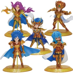 11cm Saint Seiya Anime Figure Myth Cloth Leo Aiolia Aquarius Camus Cancer DeathMask Golden Zodiac Knight Action Japanese Dolls