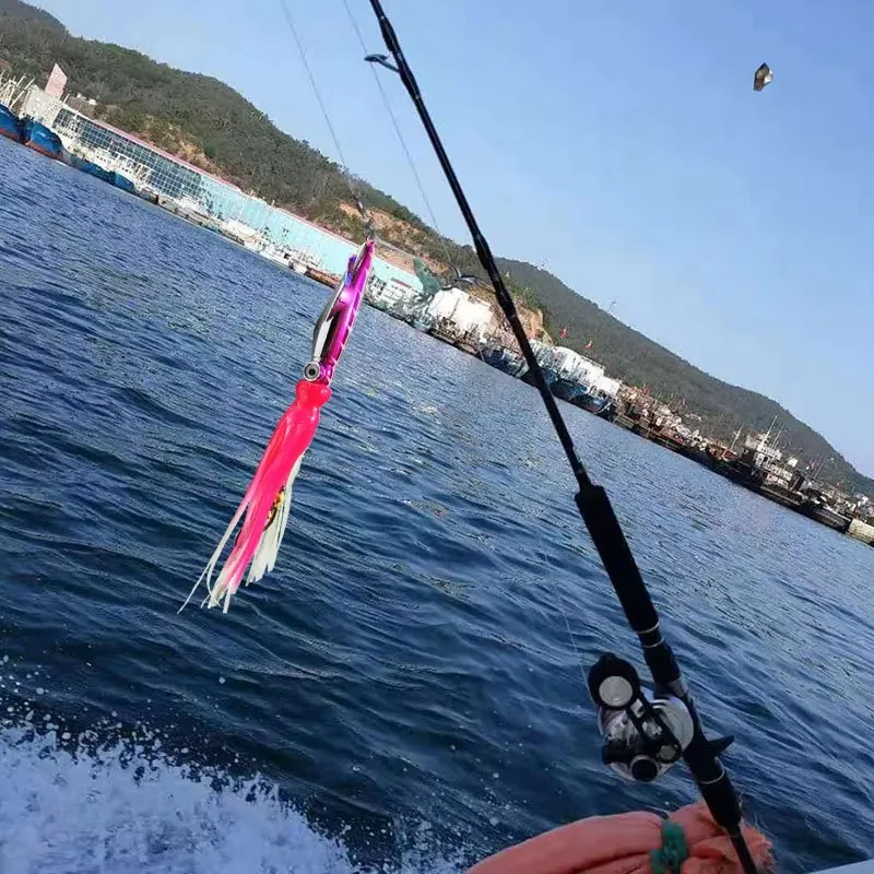 Hohe Qualität Locken Metall Kopf Octopus Rock Angeln Jigging Lure100g 250g Künstliche Köder Pesca Angeln Locken Harten köder Mit Haken – Detail 5