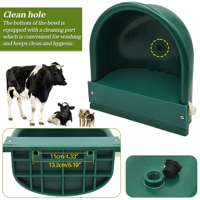 Livestock Cattle Goat Water Drinker Bowl Automatic Water Bowl Float Valve Cow Horse Drinking Bowl Farm Animal Poultry Feeding