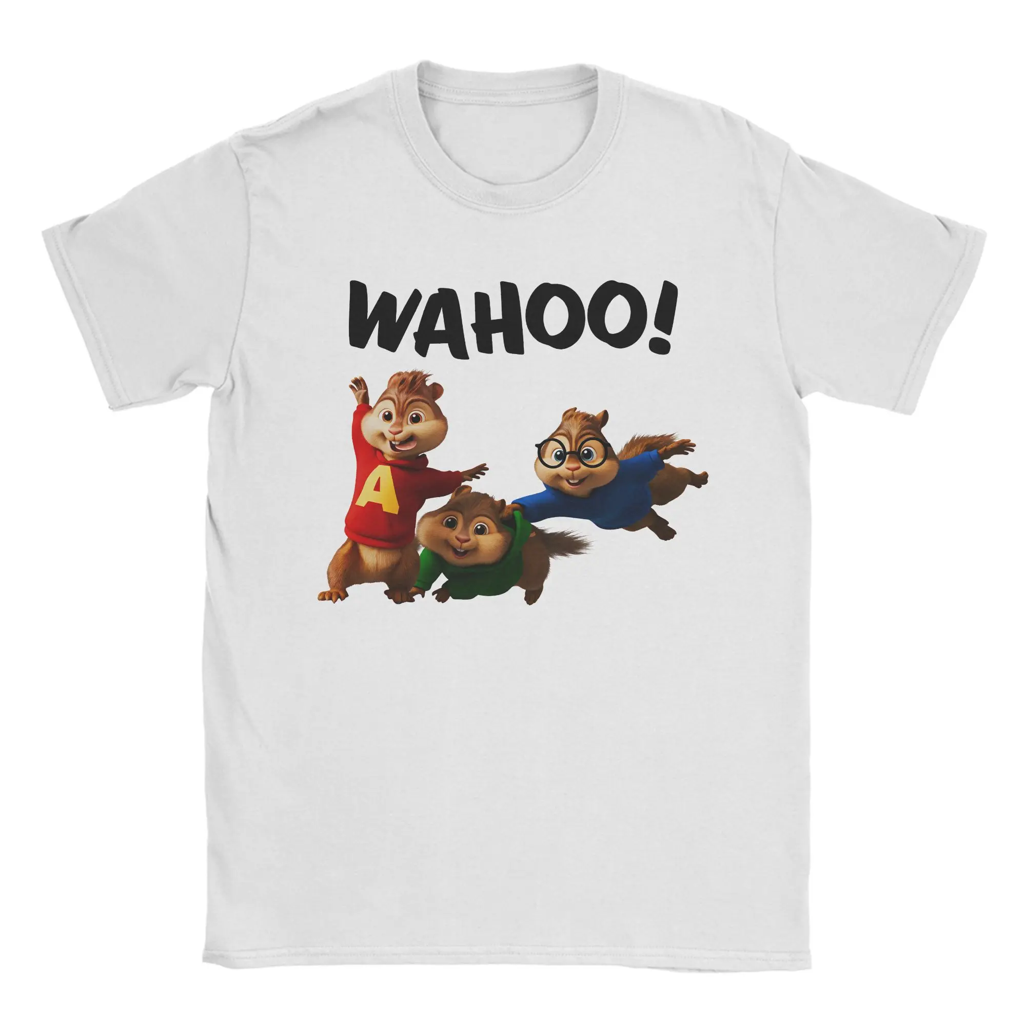 Alvin and The Chipmunks 100 Cotton T-Shirt For Mens Summer  Vintage T Shirts O Neck Hip Hop Tees Big Size Custom Logo Tops