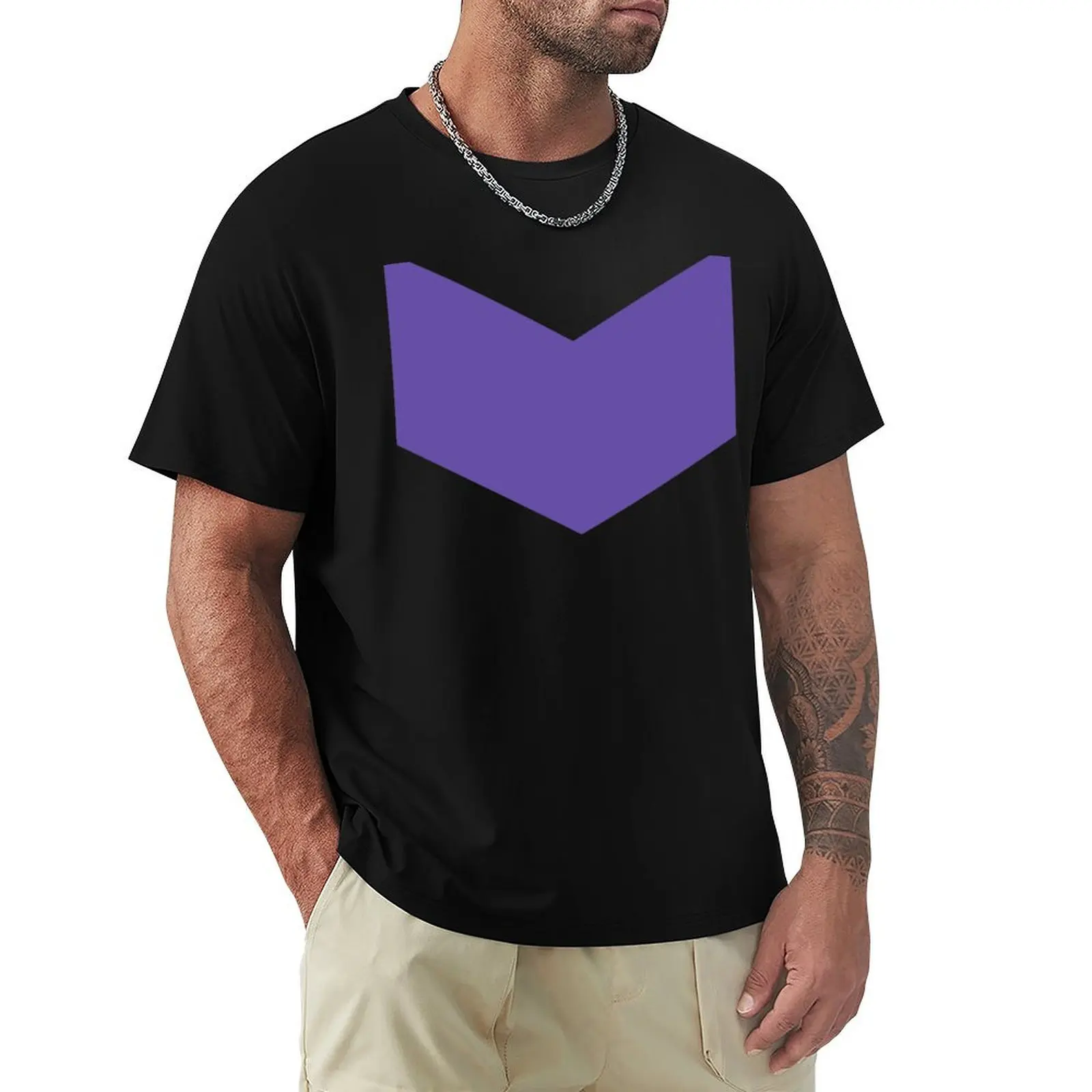 Purple Chevron T-Shirt Holiday Party T-Shirt for Men