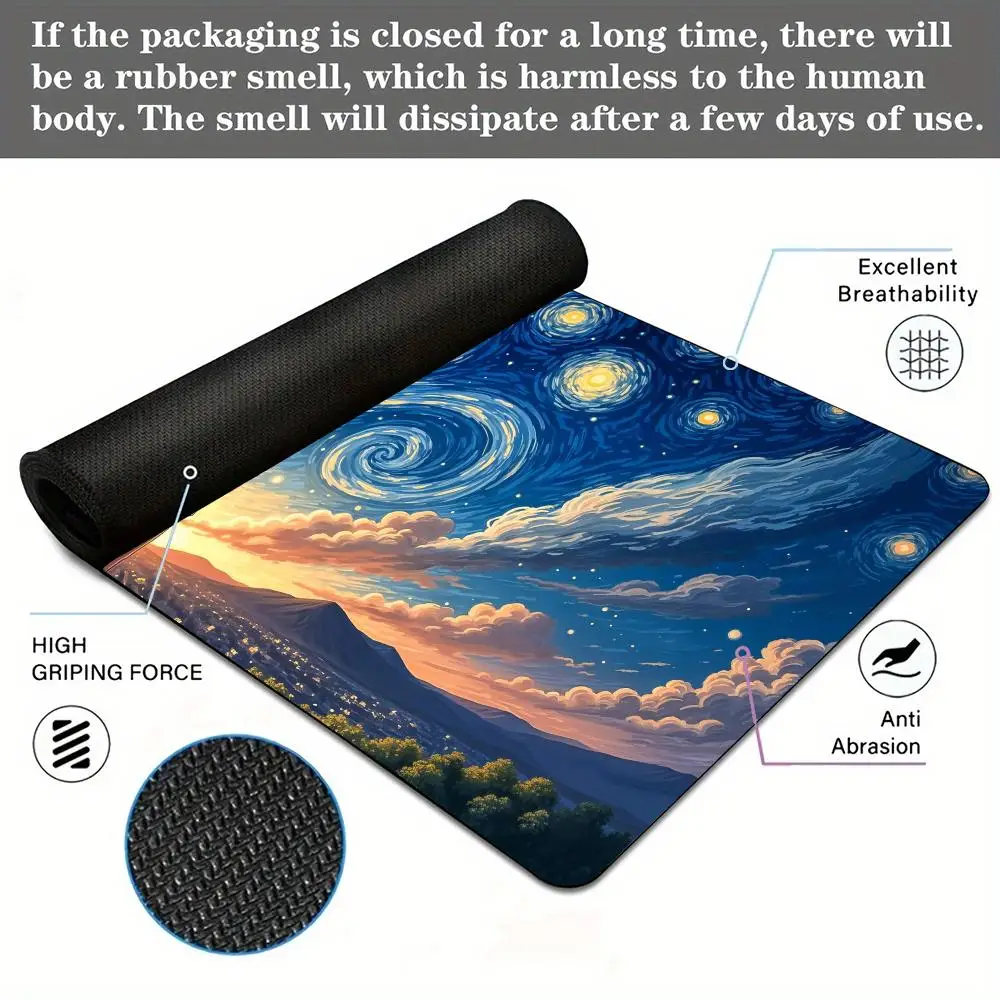 

Fairy-tale-style starry night Mouse Pad Desk Mat with Stitched Edge Rubber anti-slip base pc accessories Gaming mat Extended pad