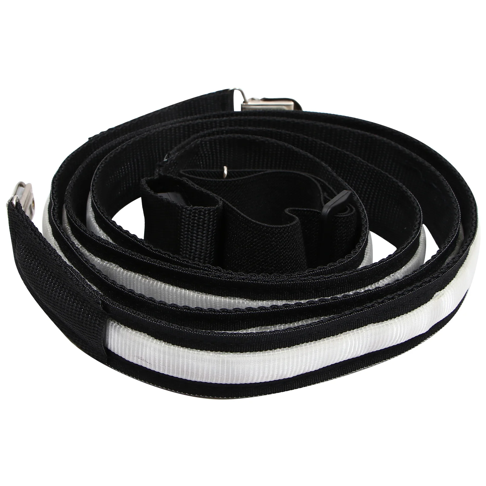 빛나는 서스펜더 Led 조정 가능한 Y 자형 탄성 브레이스 청바지 반바지 남성 여성 빛나는 파티 액세서리 블랙