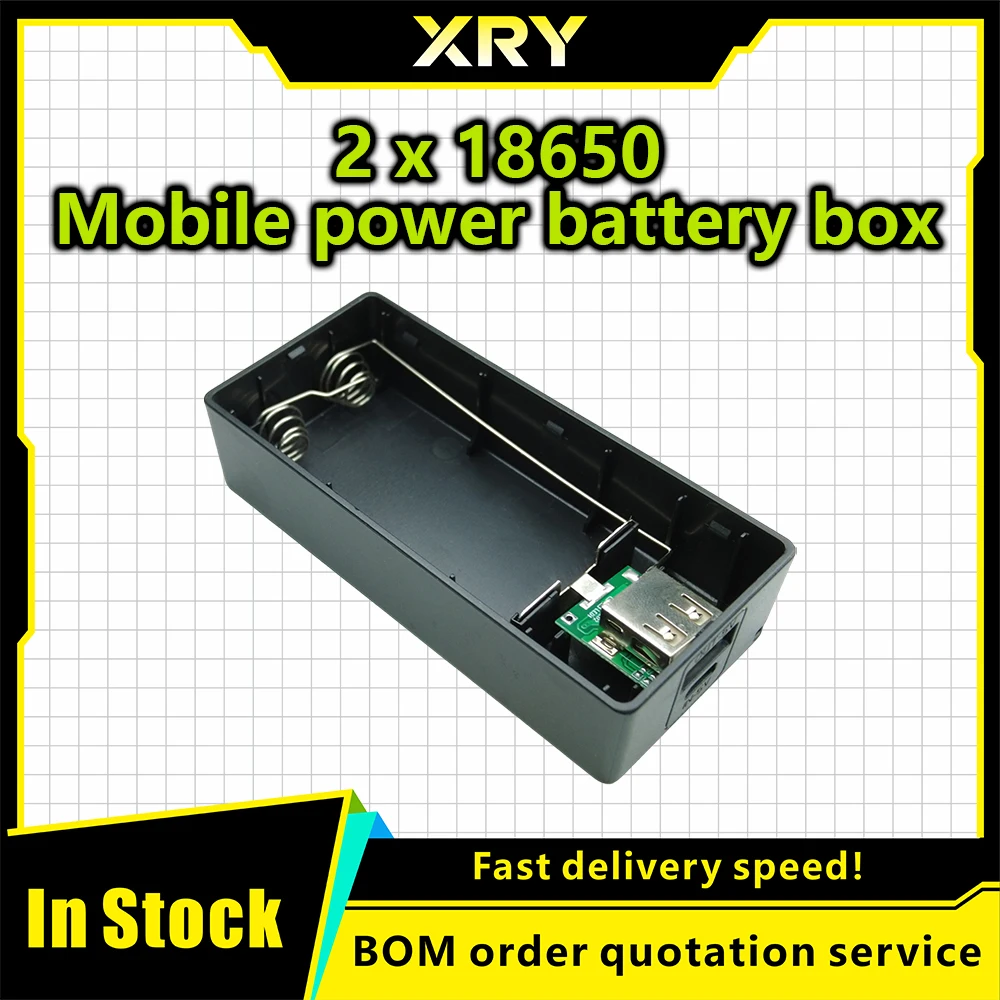 XRY 5600mAh 2X 18650 USB Power Bank Battery Charger Case DIY Box For iPhone For Smart Phone MP3 Electronic Mobile Charging