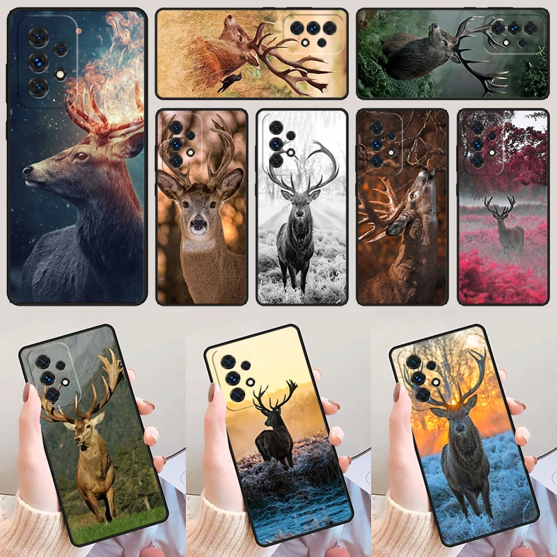 STUNNING DEER Animal For Samsung Galaxy A52 A72 A73 A20e A21S A50 A70 A11 A12 A42 A31 A40 A51 A71 A32 A80 A91 Phone Case Cover