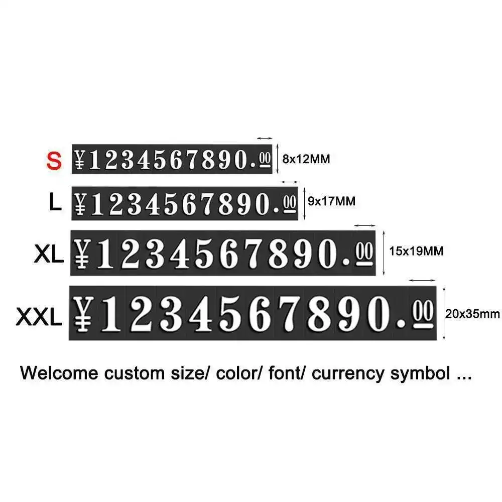 Desktop Metal Base Combined Price Tags Camera Mobile Phone Assembly Arabic Numerals Signs Label Window Counter Display Stands 5