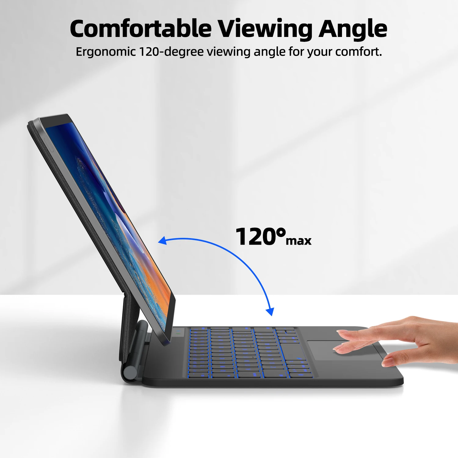 حافظة لوحة المفاتيح الذكية Pogo Pin لجهاز iPad Air 11 2025 M3 لأجهزة iPad Air 6 11 2024 Pro 11 2018-2024 Air 4 Air 5 10.9 لوحة المفاتيح لوحة المفاتيح