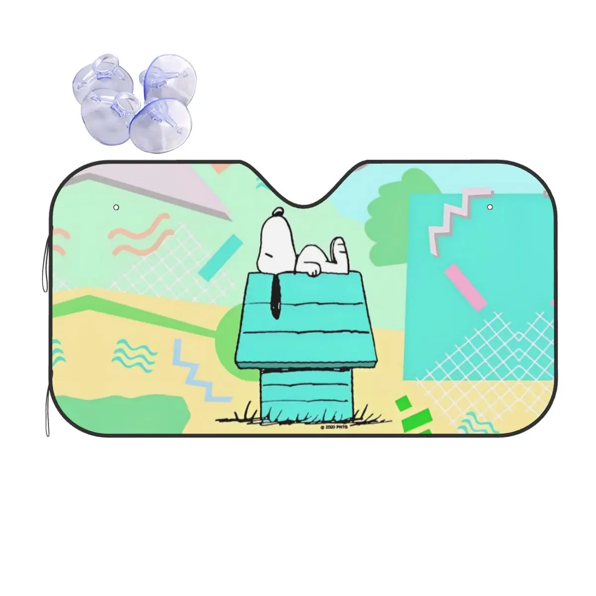

Snoopys Sunshade Windscreen Cartoon Personality Cover Front Block Window 76x140cm Car Sunshade Car-covers