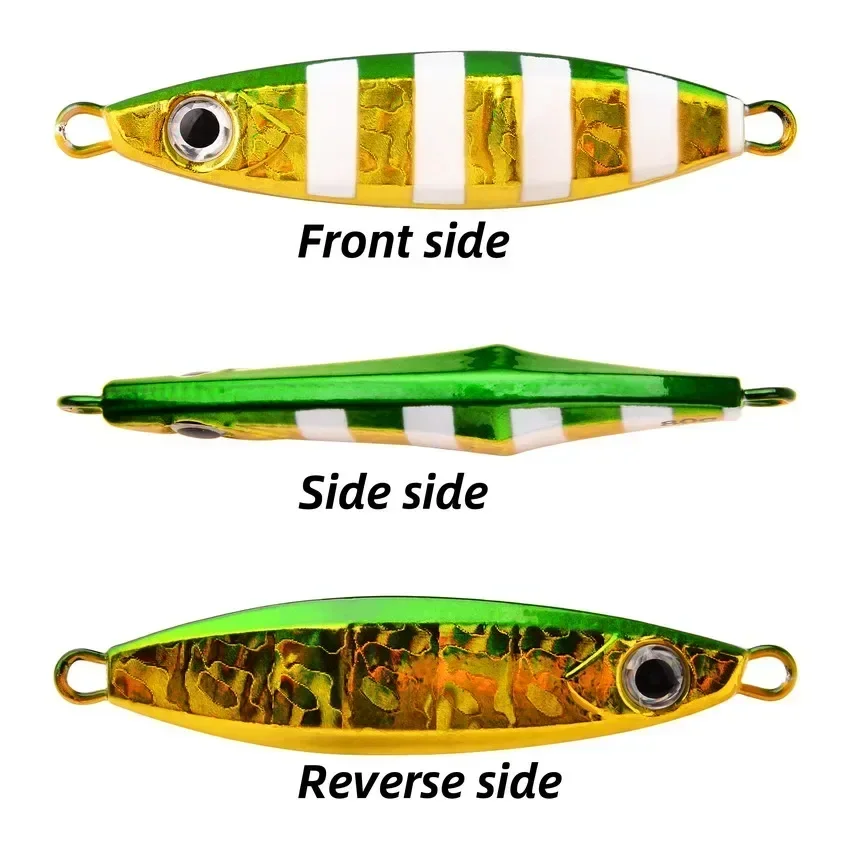 Metal Jig Fishing Lure Micro Jigging Lures 40g 60g 80g Sinking Wobblers Jigs per Sea Fishing Lure luminoso artificiale Hard Bait