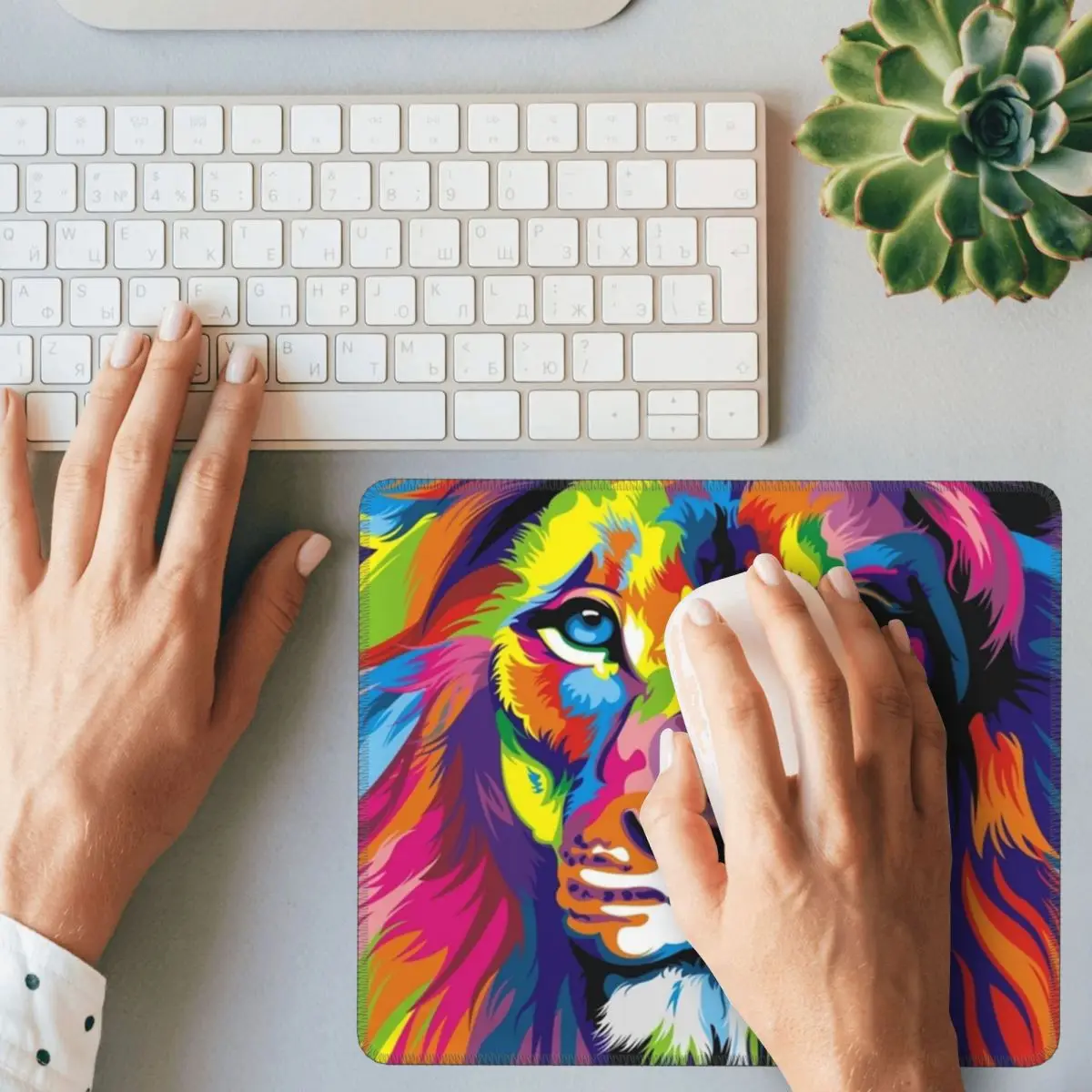 Banksy Rainbow Lion Graffiti Pop Art pintura alfombrilla de ratón teclado de ordenador alfombrilla de ratón Gaming PC escritorio alfombrilla alfombrillas de mesa de oficina