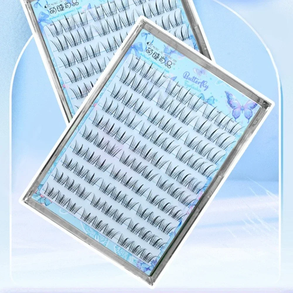 10 file di grande capacità ciglia finte piccolo balletto singolo cluster ciglia finte trasparenti Terrier ciglia strumenti per il trucco