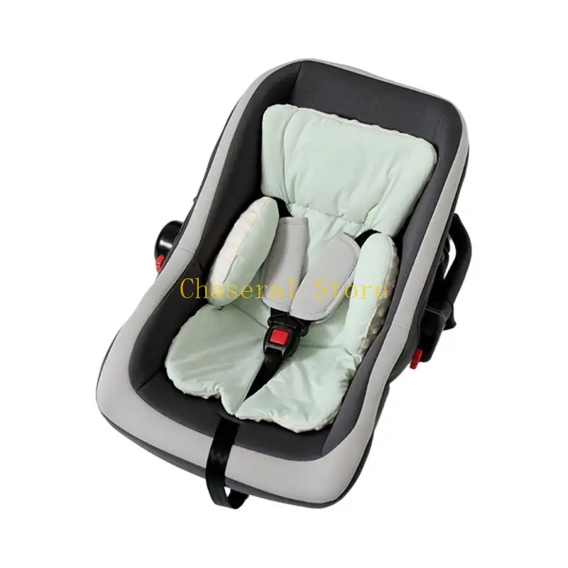 E7CE Ice Silk Cooling Pad Ergonomic Design Washable Cover Breathable Support Pad Baby Pushchair Cover for Baby Strollers