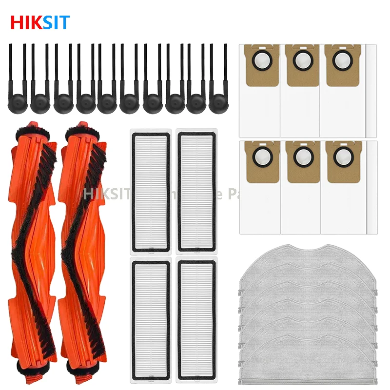 Für Xiaomi Saugroboter H40 / OV51 Ersatzteile Hauptbürste Seitenbürste Wischtuch HEPA-Filter Staubbeutel Zubehör