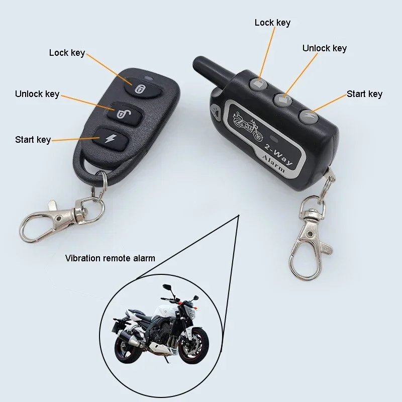Universal Two-way Motorcycle Scooter Anti-theft Security Alarm System Moto Remote Control Engine Start Alarme Moto Speaker Key
