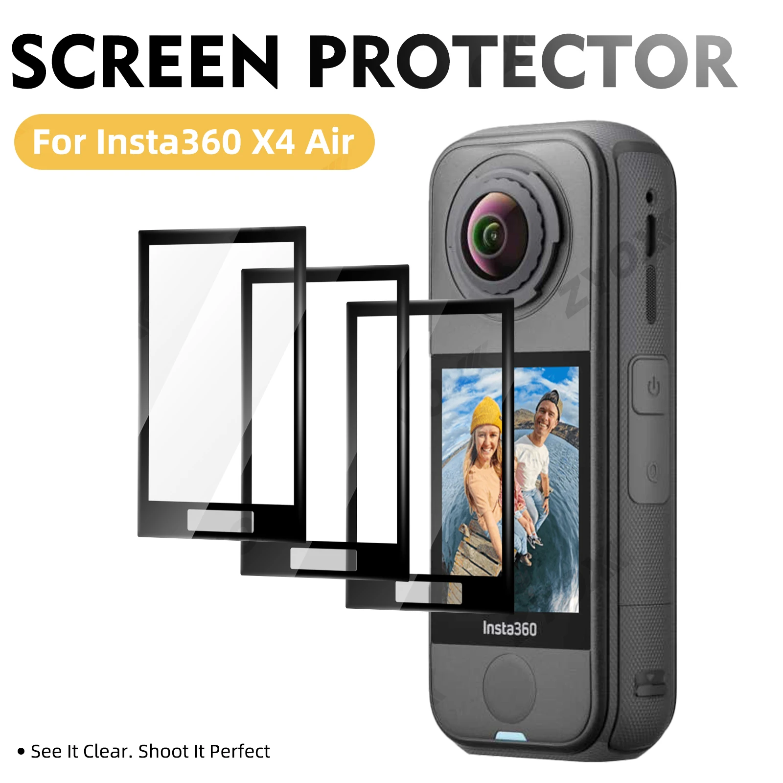 

3D Protection Film for Insta360 X4 Air, Full Coverage Anti-scratch & Anti-Fingerprint Screen Protector for X4Air Accessories