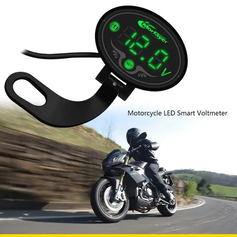 SZCH Motorcycle Meter 9V to 24V Digital Voltmeter LED Display Met