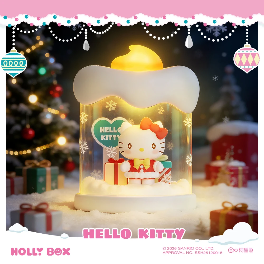 

Подлинный ночник Sanrio, зимние свечи, светящийся орнамент, декор стола, домашний дисплей, праздничный подарок для детей, пары, уютные