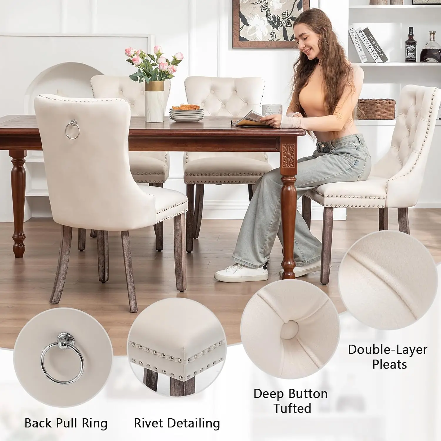 Thumbnail 4 - #23 Low Price Upholstered Dining Chairs Deals