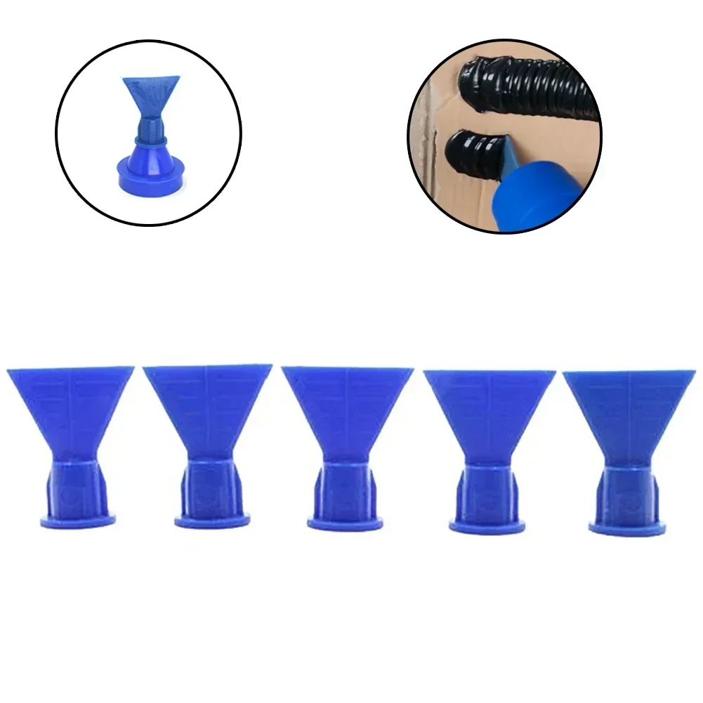 Wave Shape Silicon Nozzle Silicone Cone Caulking Spare Part Nozzles Set Of 5 Perfect For Cartridge Type Caulking