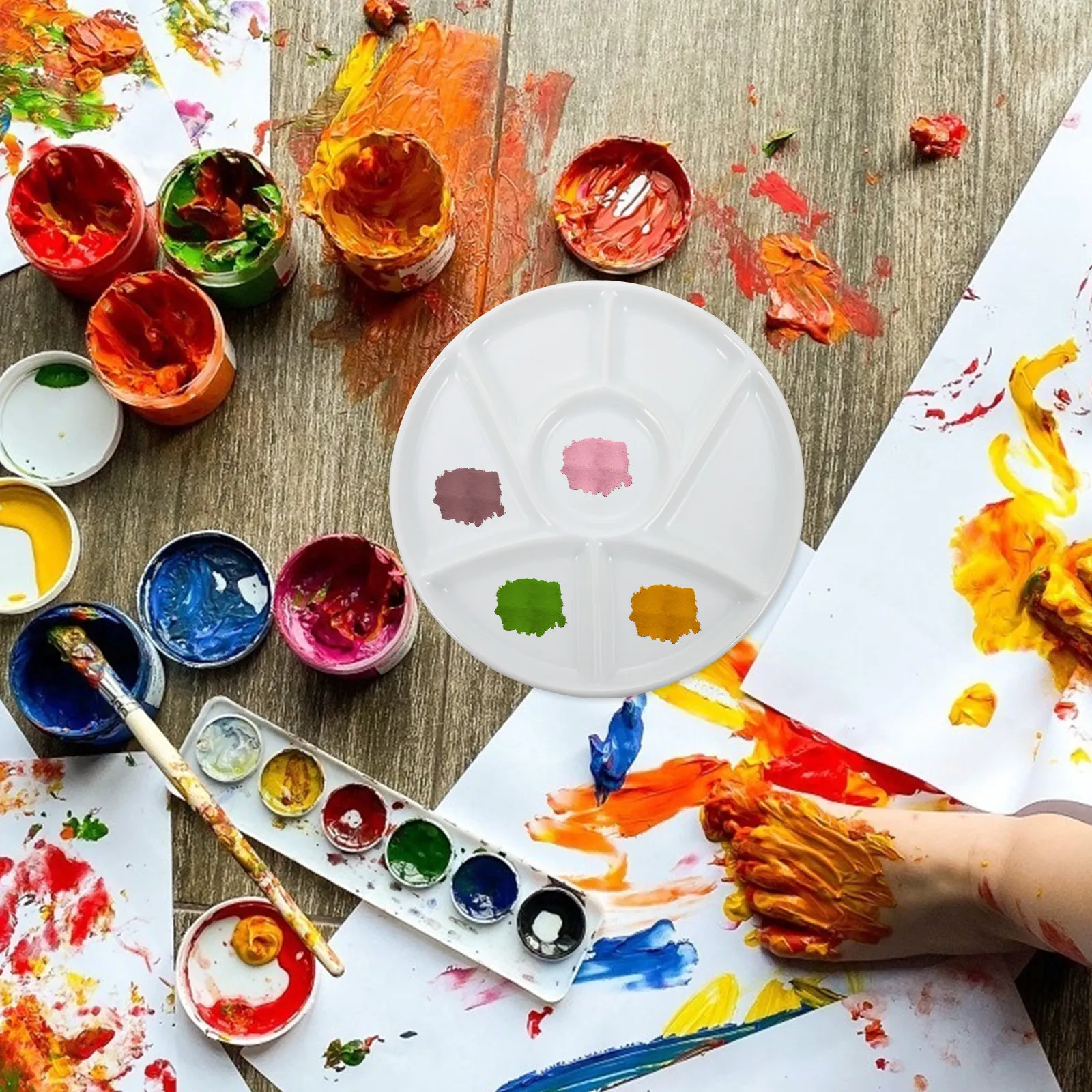 piatto-ceramico-rotondo-per-pigmenti-vassoio-professionale-leggero-e-portatile-per-miscelazione-colori-per-acquerello-inchiostro-pittura-e-salse