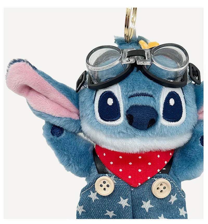 ديزني كارتون ليلو وستيتش Kawaii غرزة أفخم دمية حقيبة قلادة لطيف حقيبة مدرسية معلقة الديكور المفاتيح لعبة لمحبي