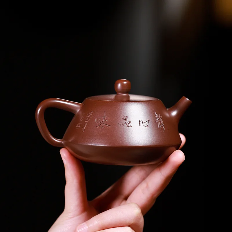 Sand teapot, rhyme sea, Yixing original mine, purple and vermilion clay teapot, famous master Wang Tingzhu, ladle teapot, handma