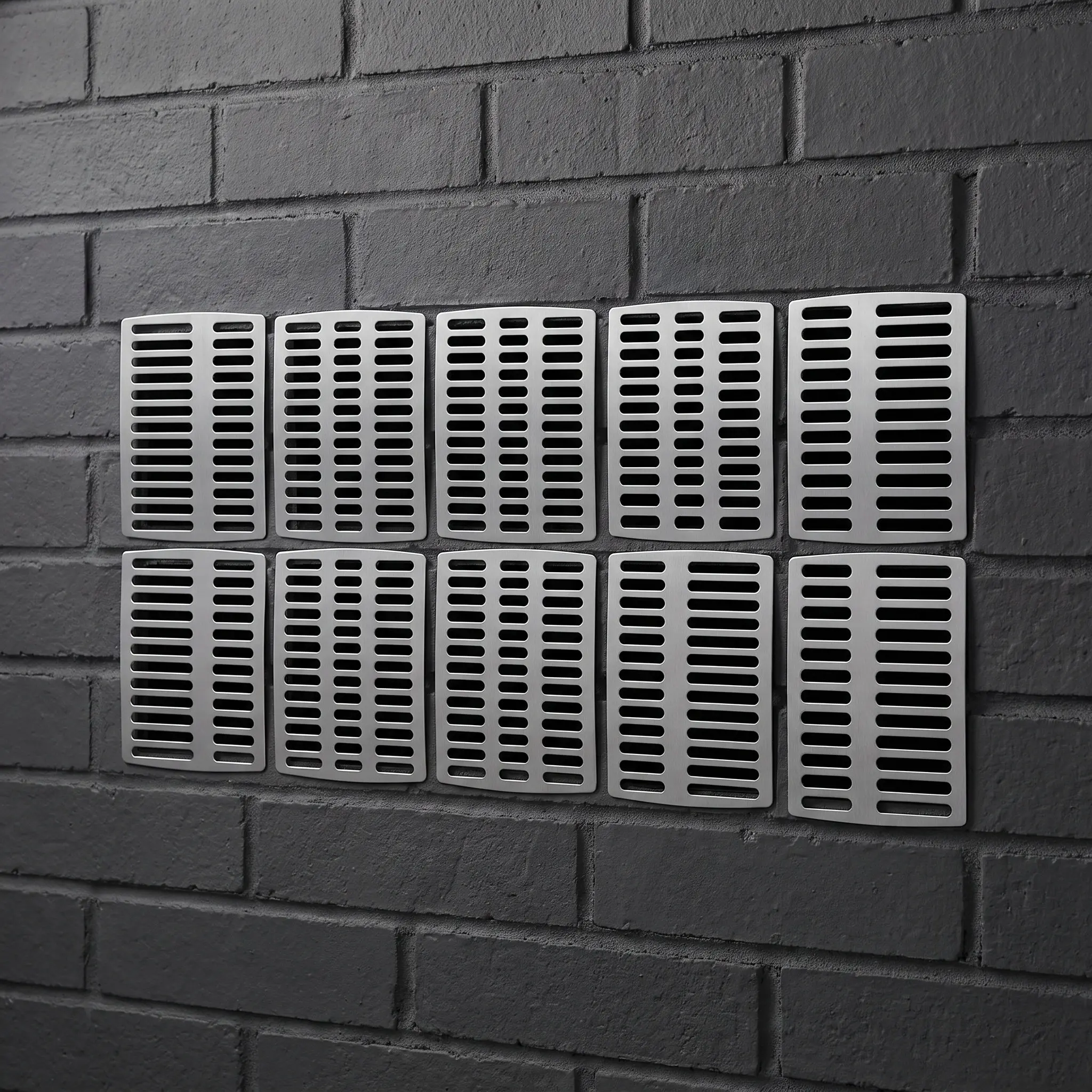 10Pcs Stainless Steel Brick Wall Weep Covers Drainage Screen Spring Protector Fits Various Sizes 7x6.8cm Brick Hole Filler