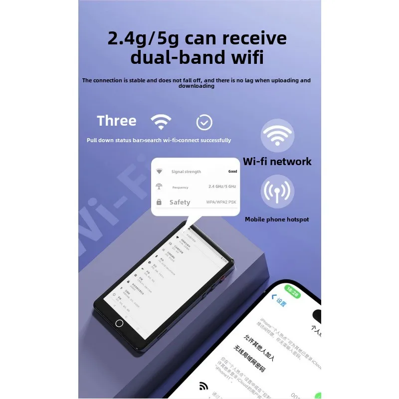 2025 مشغل Mahdi MP4 مع كاميرا بلوتوث واي فاي أندرويد 16 جيجابايت شاشة تعمل باللمس Hifi مشغل موسيقى MP3 TF بطاقة مسجل مكبر صوت فيديو