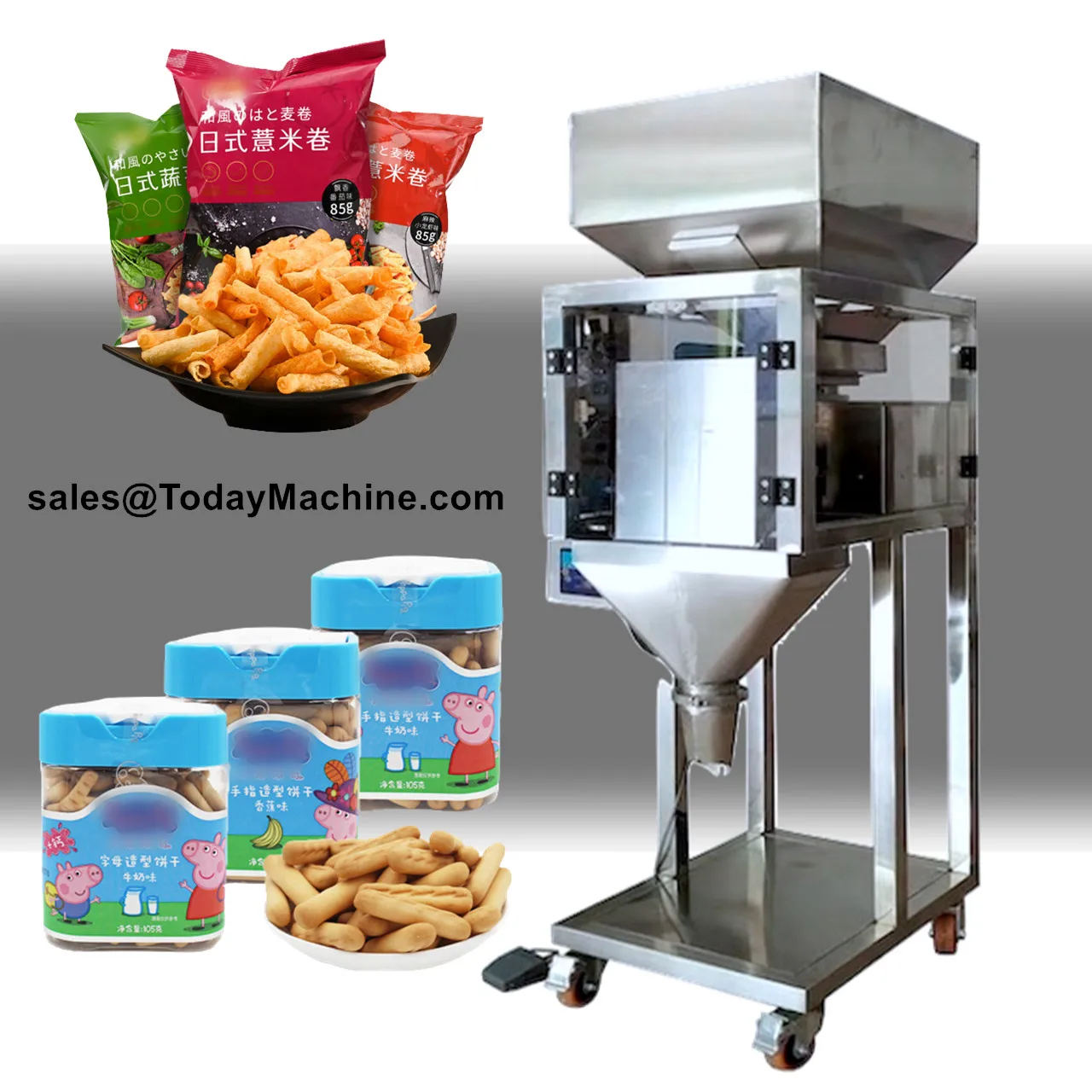 Automatic Granule Sugar Salt Rice Grain Single Head Hopper Combination Linear Weigher Filler