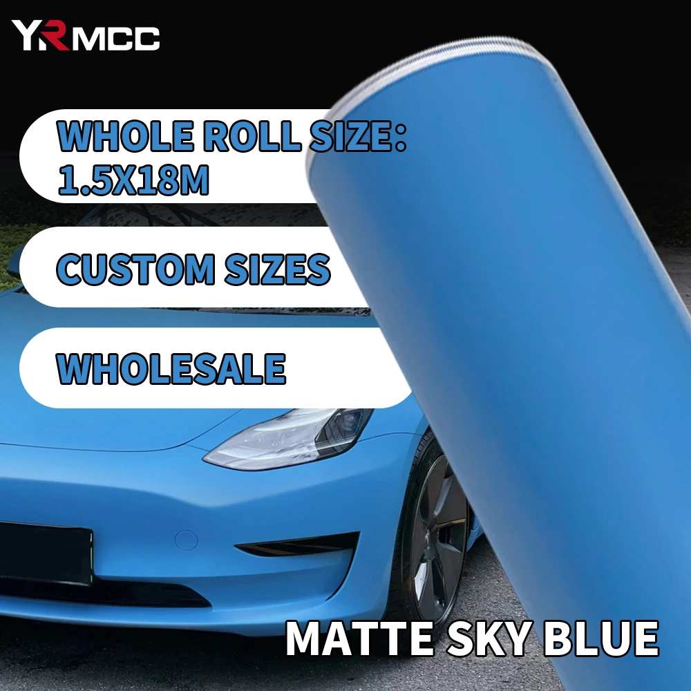 

1m*1/2/3m Hood Wrap Foil Car Wrapping Film Blue Car Sticker Vinyl Motorcycle Stickers Custom Size Matte Car Body Film Covering