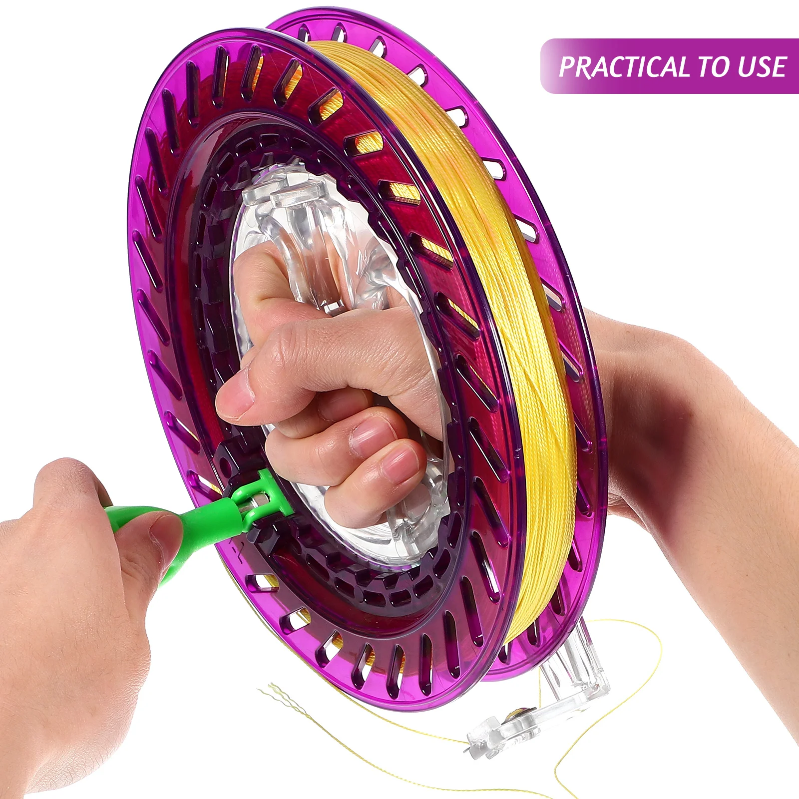 Carrete de línea de cometa resistente a los arañazos, enrollador reutilizable con cuerda voladora, carrete de rodamiento inastillable para niños, 1 Juego