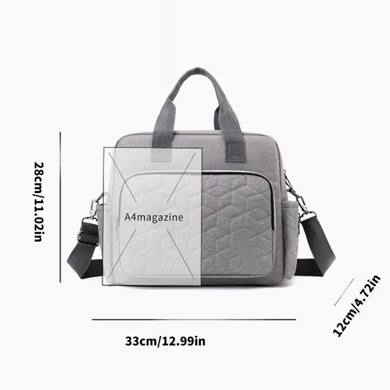 U13F حقيبة حفاضات أنيقة جاهزة للمستشفى مع حزام كتف حقيبة أطفال للمستشفى حقيبة أمومة لحديثي الولادة للأمهات وأطفالهن #6