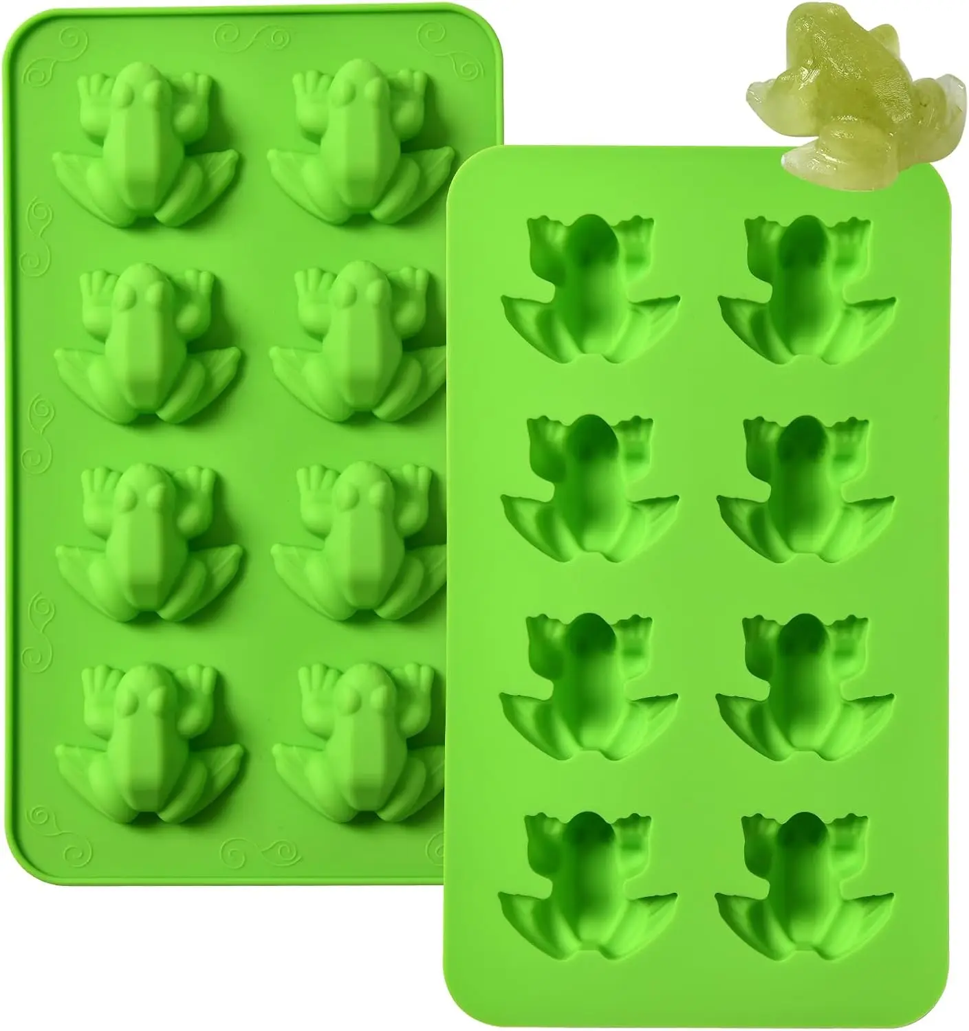 

Frog Silicone Molds, 3D Frog Candy Molds for Chocolate, Ice Cubes, and Baking,for Ice Cubes Desert Biscuit Bread Fondant DIY Mak