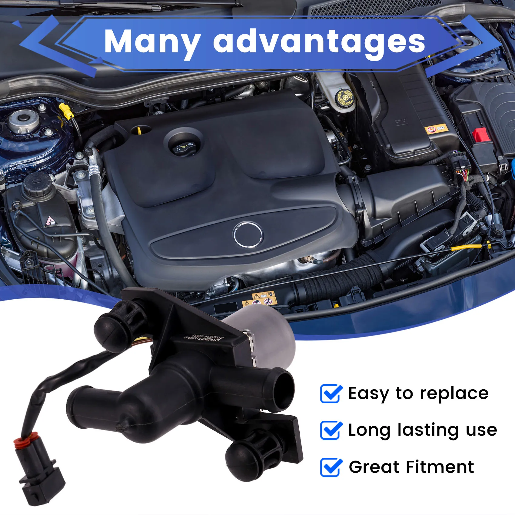 

A51K-HVAC Heater Coolant Control Valve For Dodge Sprinter 2.7L 2001-2009 A0028304184 0028304184