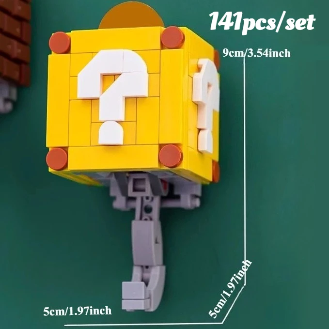 141 stks/set muntbouwstenen sleutelhangerset - doe-het-zelf speelgoedhanger met uniek ontwerp, perfect kerstcadeau voor kinderen en verzamelaars